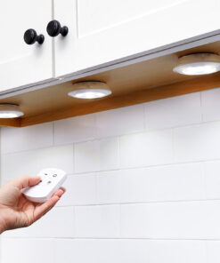 Wireless LED Puck Lights - Versatile, Battery Operated, 6 Pc with Remote