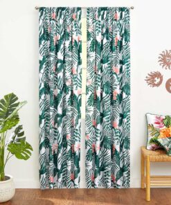 Palm Floral Window Panel 50" x 63" or 50" x 84"