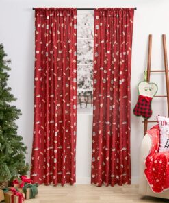 Christmas Dogs Window Panel 50" x 63" or 50" x 84"