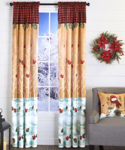 Winter Forest Scene Window Panel